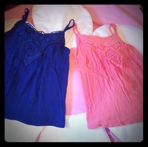 Two adorable tank tops. Girls 7